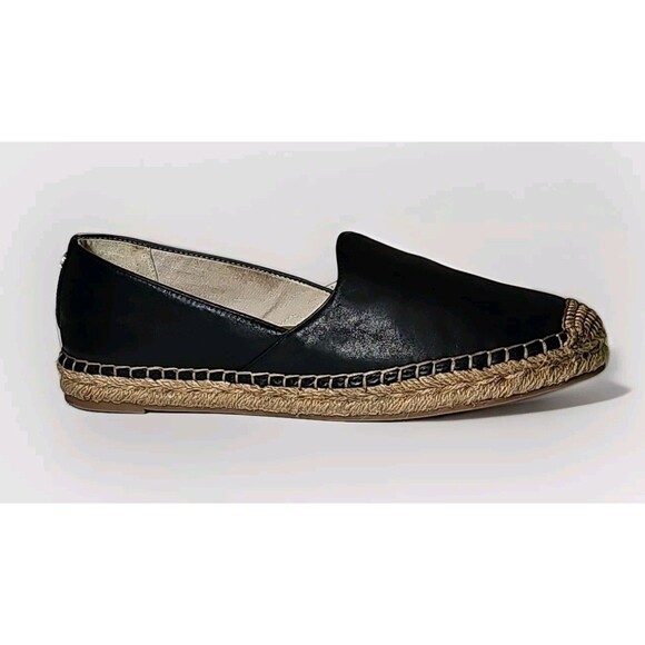 **Sam Edelman Womens Kesia Black Leather Slip On Espadrilles Flats Size 8.5 M - Picture 5 of 9